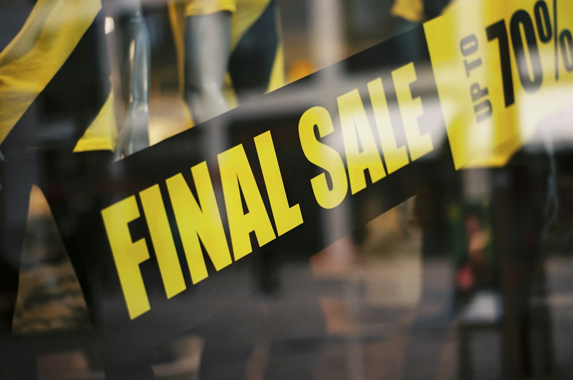 Hidden clearance deals marked with final sale signs and deep in-store discounts.