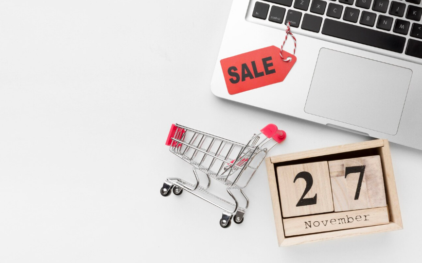 Best time to buy everything with sale tags and calendar showing seasonal markdown timing